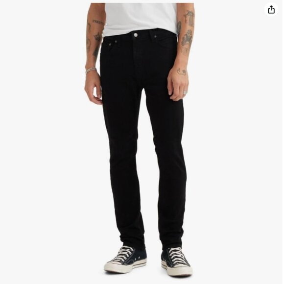 Levi's 510 Skinny Fit Jeans - W34 L32 - Black - Picture 3 of 3